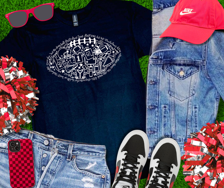DEAL OF THE DAY - Football Icons Collage (Pick your tee color) (FINAL SALE)