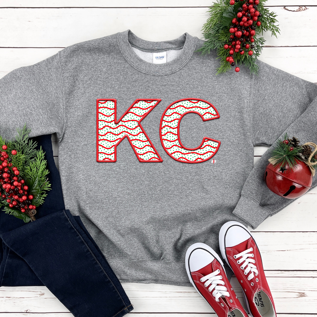 KC Christmas Cake Grey Sweatshirt - The Red Rival