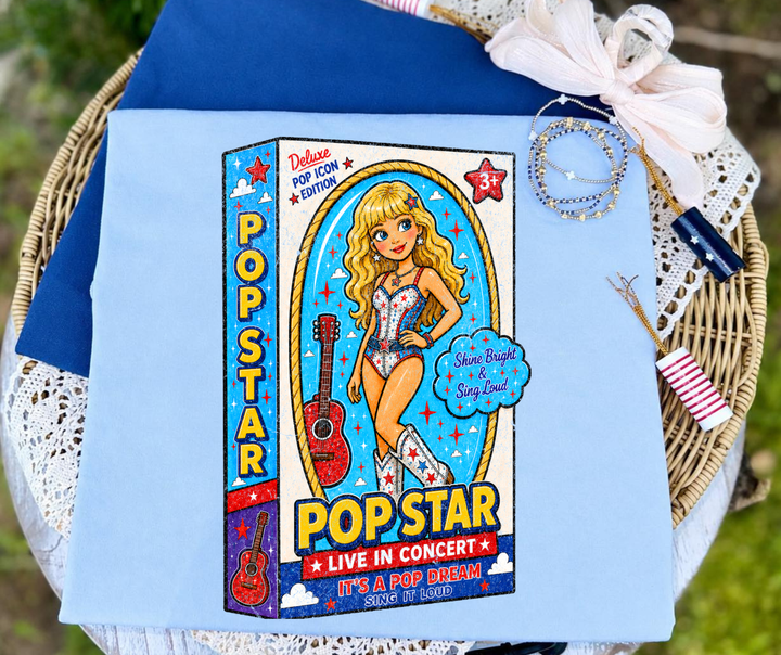 DEAL OF THE DAY - Red White &amp; Blue Western Toy Pop Star (Select Your Tee Color) - FINAL SALE