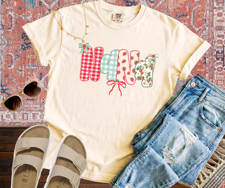 Coquette Strawberry (Choose your title) Ivory Tee