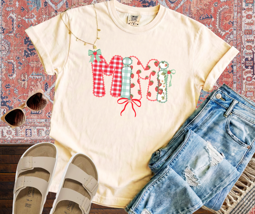 Coquette Strawberry (Choose your title) Ivory Tee