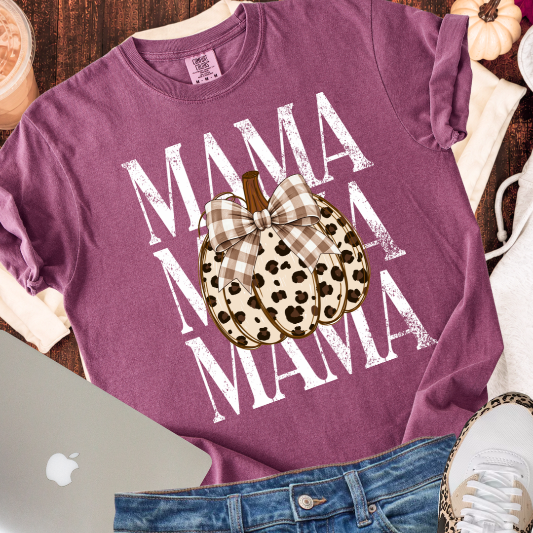 DEAL OF THE DAY - Leopard Mama Pumpkin Berry Tee (FINAL SALE)