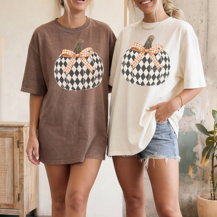 DEAL OF THE DAY - Diamond Patterned Pumpkin (Choose Your Tee Color) (FINAL SALE)