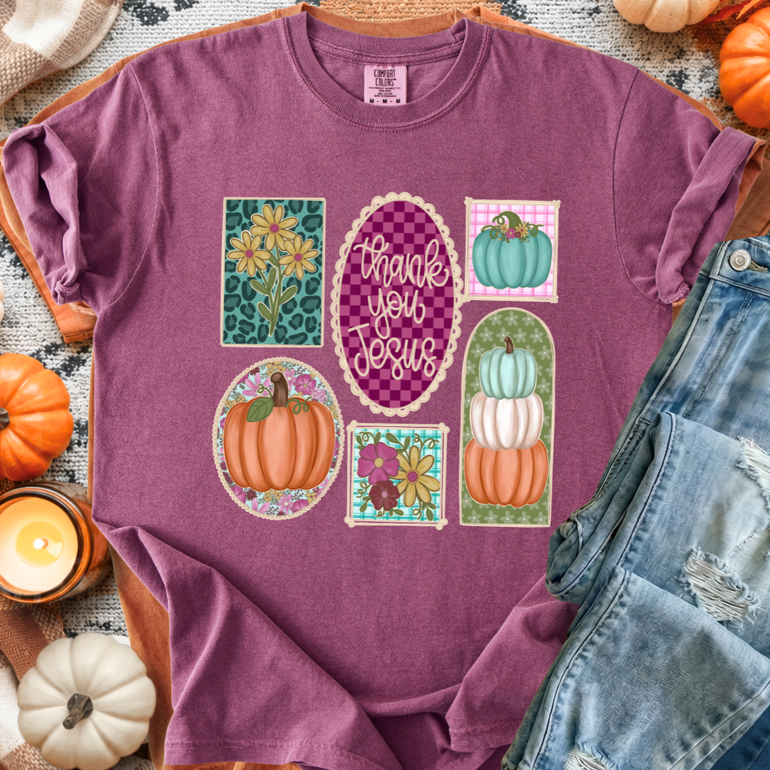 DEAL OF THE DAY - Thank You Jesus Frame Berry Tee
