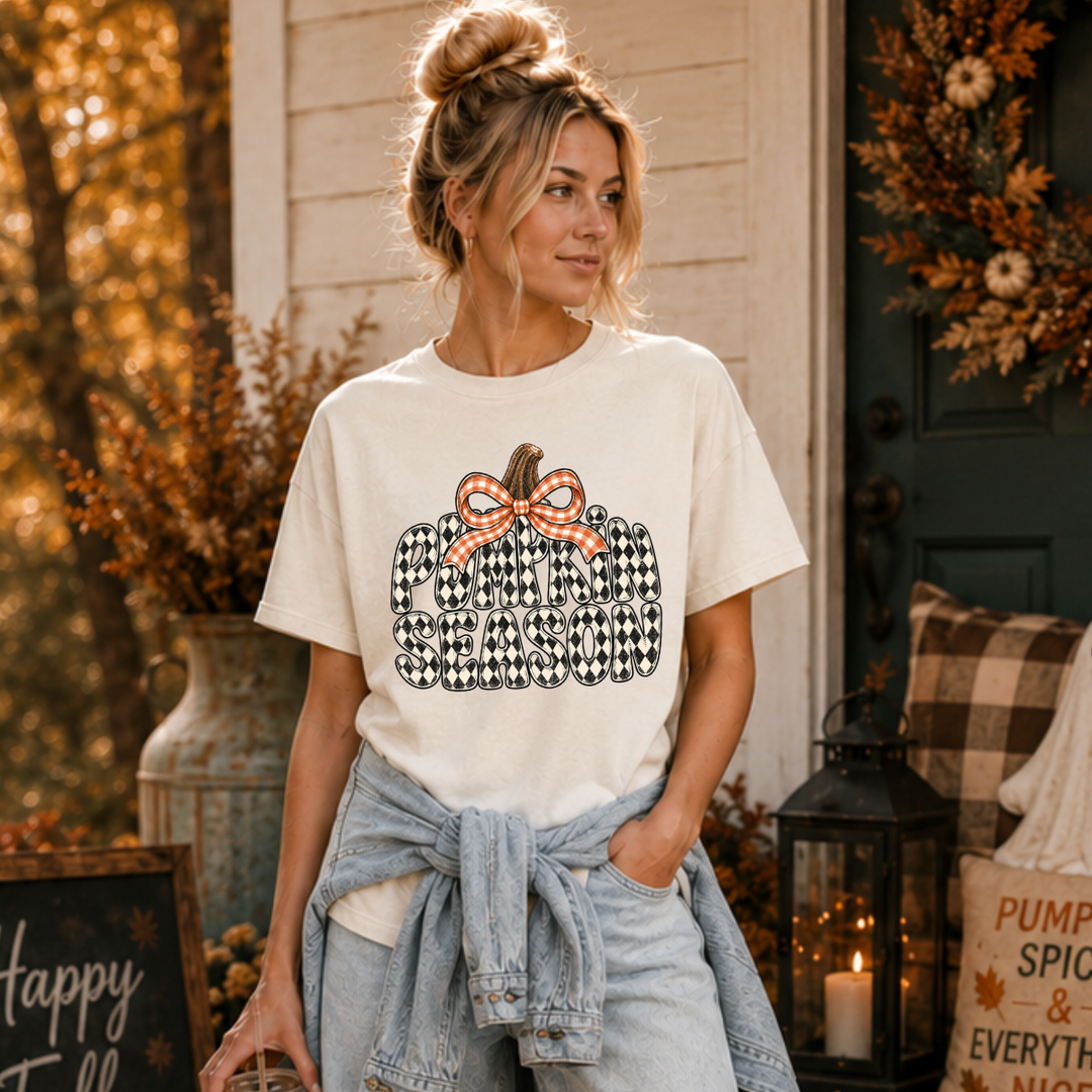 DEAL OF THE DAY - Pumpkin Season Pumpkin Ivory Tee - (FINAL SALE)