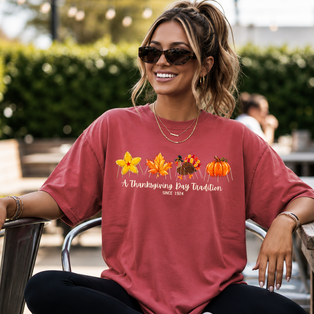 DEAL OF THE DAY - Thanksgiving Balloons Chili Tee (FINAL SALE)