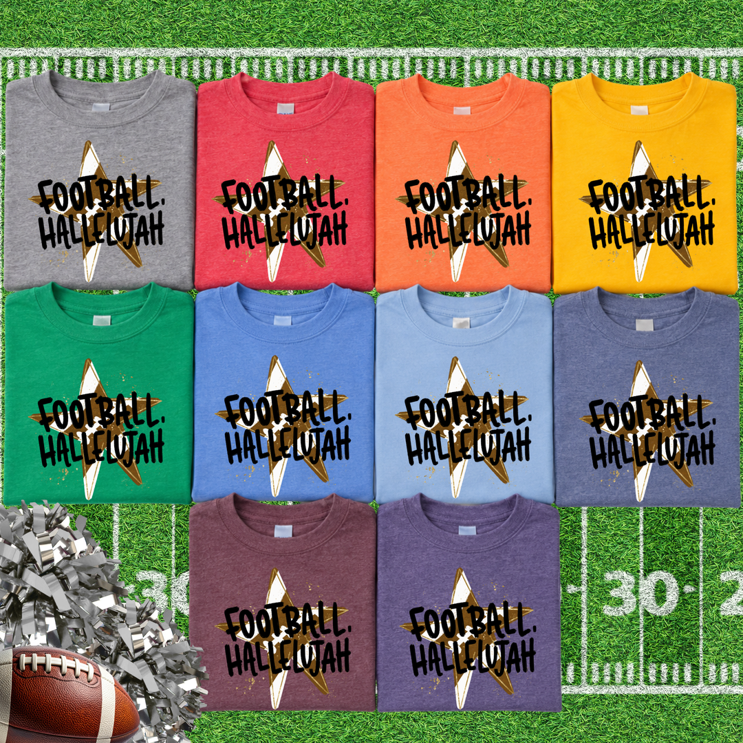 DEAL OF THE DAY - Star Football Hallelujah (Pick your tee color) (FINAL SALE)