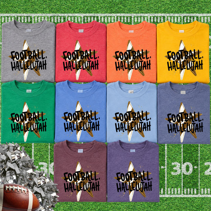 DEAL OF THE DAY - Star Football Hallelujah (Pick your tee color) (FINAL SALE)
