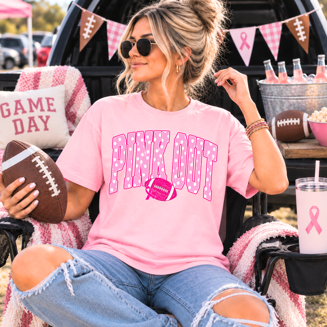 DEAL OF THE DAY - Polka Dot Pink Out Light Pink Tee or Sweatshirt - FINAL SALE