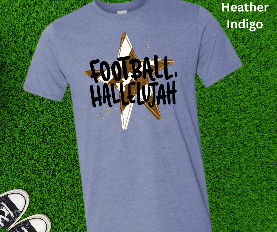 DEAL OF THE DAY - Star Football Hallelujah (Pick your tee color) (FINAL SALE)