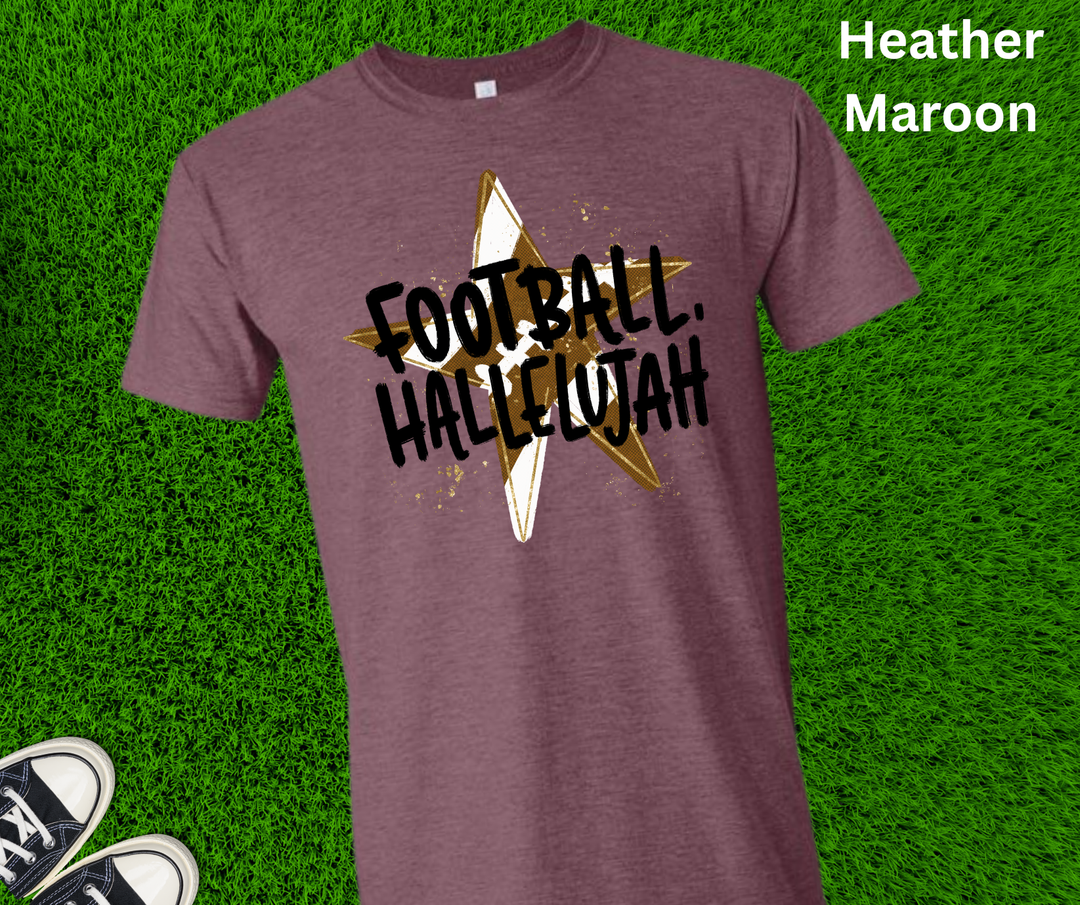 DEAL OF THE DAY - Star Football Hallelujah (Pick your tee color) (FINAL SALE)
