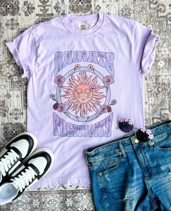 Radiate Positivity Lavender Tee - The Red Rival
