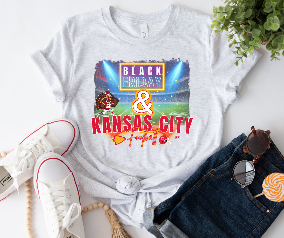 Black Friday & Kansas City Football Field Ash Tee - The Red Rival