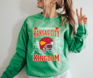 Touchdown Kansas City Kingdom Green Sweatshirt - The Red Rival