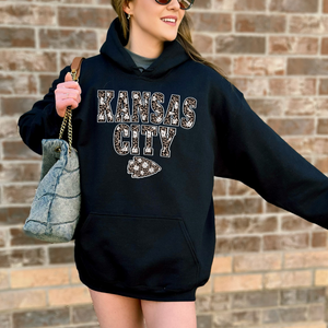 Daisy Leopard Kansas City Arrowhead Hoodie (Select Your Color) - The Red Rival