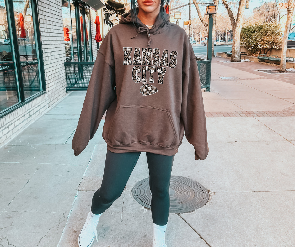 Daisy Leopard Kansas City Arrowhead Hoodie (Select Your Color) - The Red Rival