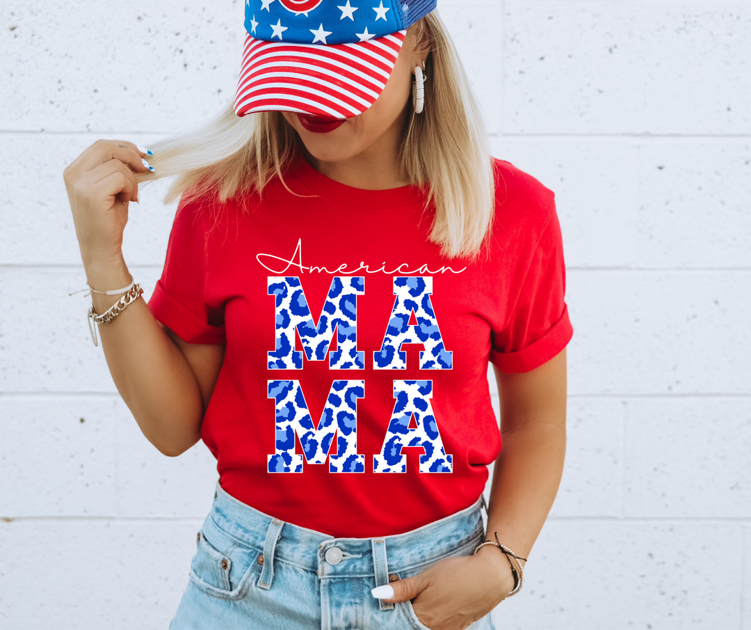 American Mama Leopard Red Tee - The Red Rival