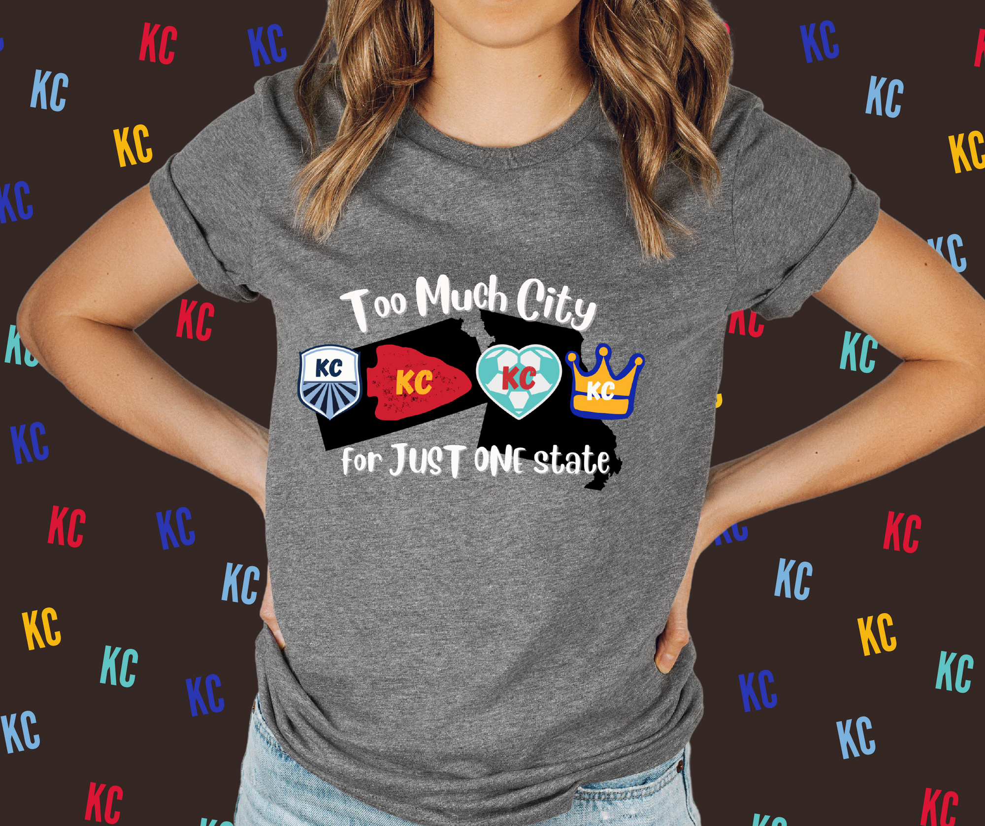 Too Much City For JUST ONE State Tee - The Red Rival