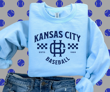 Vintage Kansas City Light Blue Graphic Sweatshirt - The Red Rival