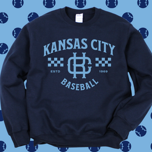 Vintage Kansas City Navy Graphic Sweatshirt - The Red Rival