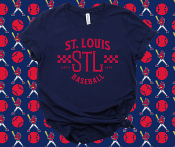 Vintage St. Louis Baseball Navy Graphic Tee - The Red Rival