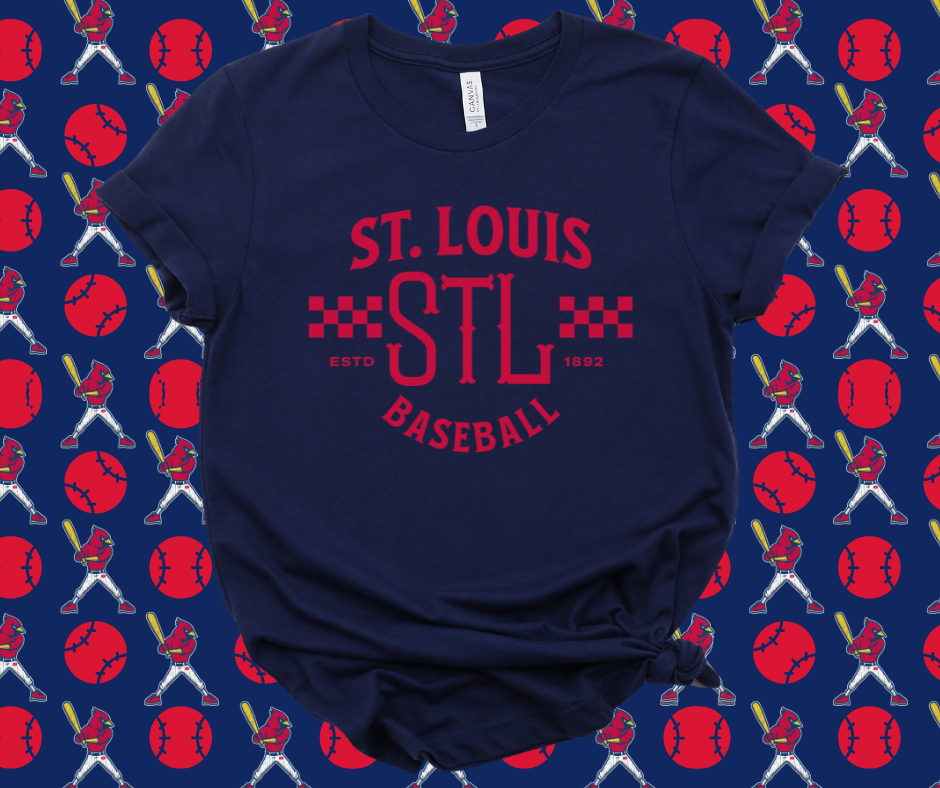 Vintage St. Louis Baseball Navy Graphic Tee - The Red Rival