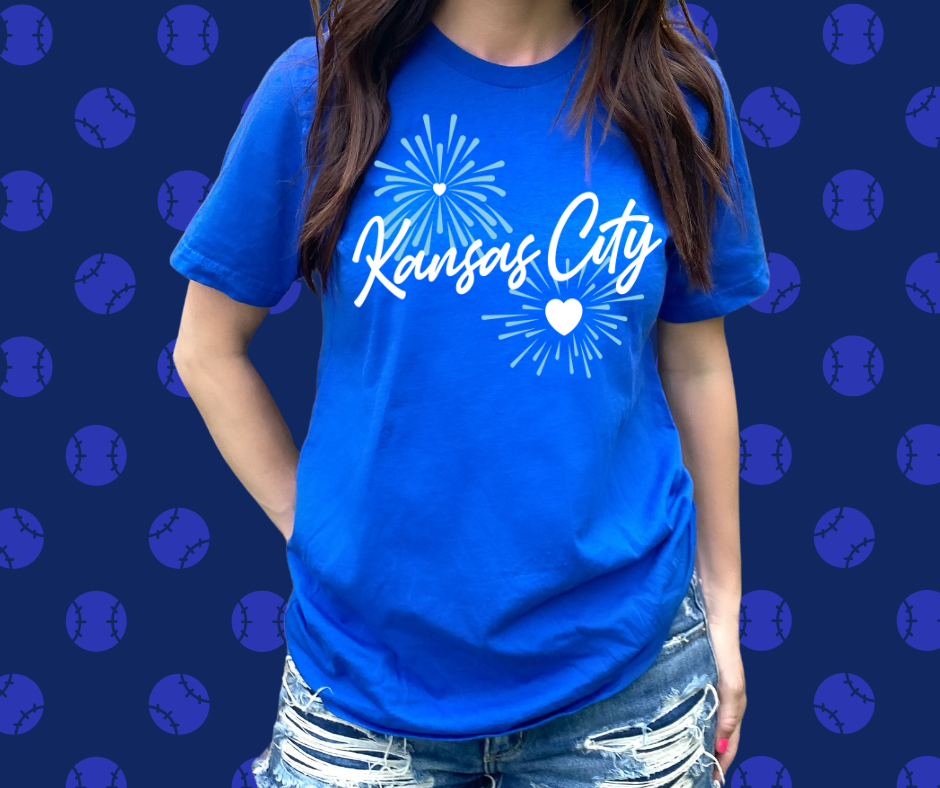 Kansas City Fireworks Blue Graphic Tee - The Red Rival