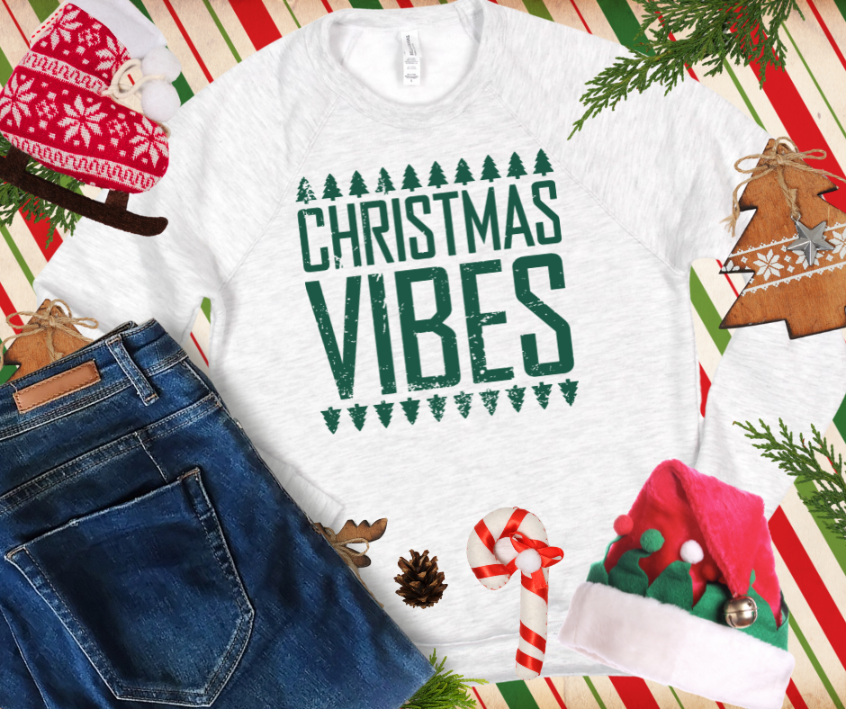 CHRISTMAS VIBES GREEN INK (Select your Color & Style) - The Red Rival