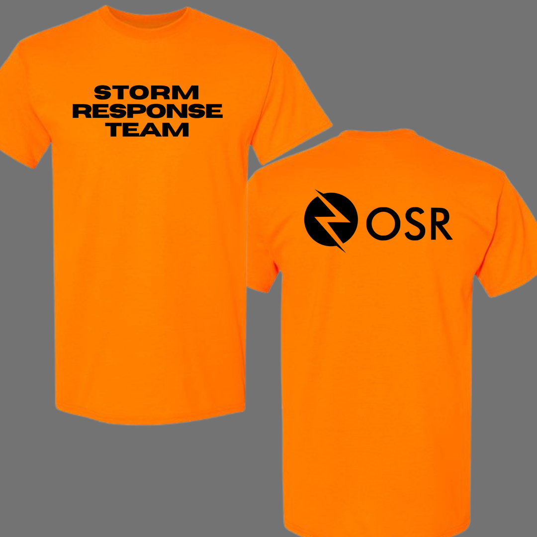 OneSource Restoration STORM RESPONSE TEAM Short Sleeve Unisex Gildan Tees (Front Pocket / Full Back Logo)
