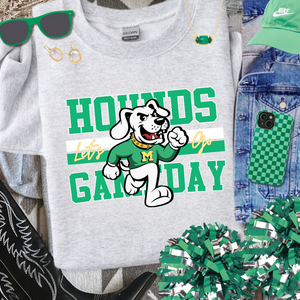 Green/White Vintage Hounds Gameday Sweatshirt - The Red Rival