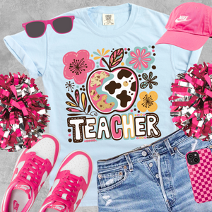 Abstract Boho Floral Teacher - The Red Rival