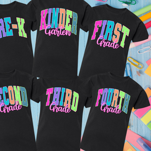 Neon Varsity Grade Levels (Pick your grade & tee color) - The Red Rival