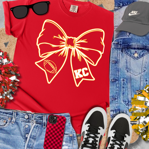 KC Bow Outline w/ Football - The Red Rival