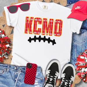 KCMO Football Field Letters Black Laces - The Red Rival