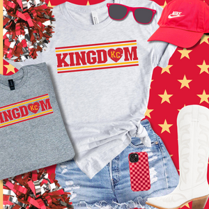 Kingdom with Distressed KC heart (Pick Your Tee Color) - The Red Rival