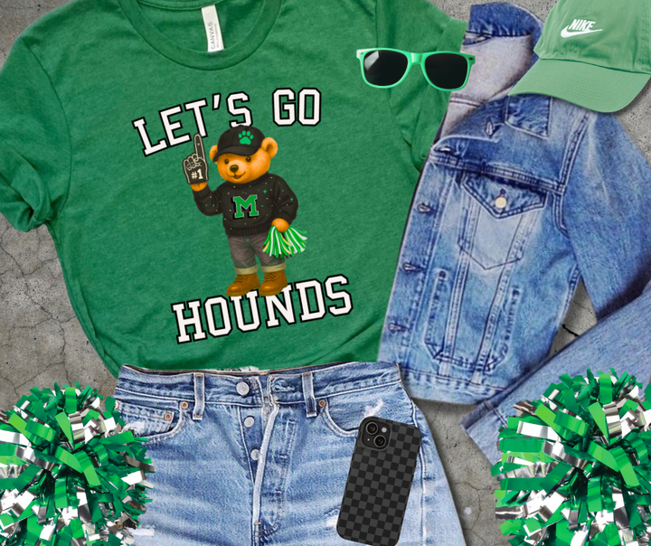 Black/White Hounds Bear Fan - The Red Rival