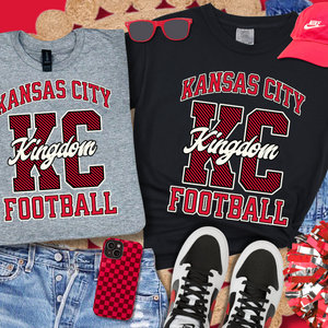 Kansas City Football Striped KC Kingdom (Pick Your Tee Color) - The Red Rival