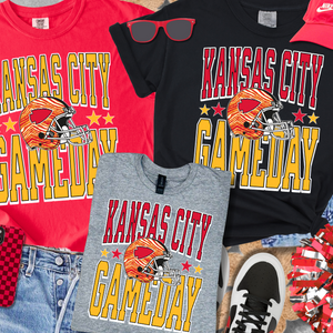 Kansas City Gameday Zebra Helmet (Pick Your Tee Color) - The Red Rival