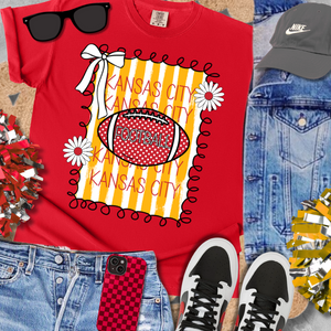 Striped Kansas City Repeat Polka Dot Football - The Red Rival