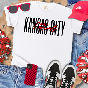 Basic Kansas City Football WHITE Sweatshirt or Tee - The Red Rival