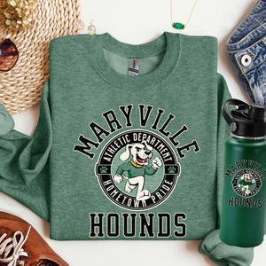 Black Maryville Hounds Athletic Department Green Sweatshirt - The Red Rival