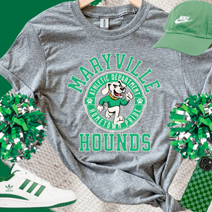 Green Maryville Hounds Athletic Department (Pick Your Tee Color) - The Red Rival