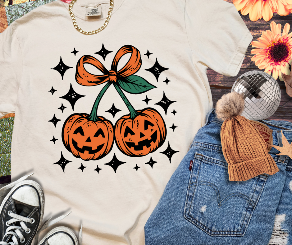 Pumpkin Cherries Graphic Tee - The Red Rival