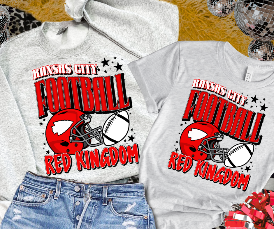 White/Red Kansas City Red Kingdom ASH Sweatshirt or Tee - The Red Rival
