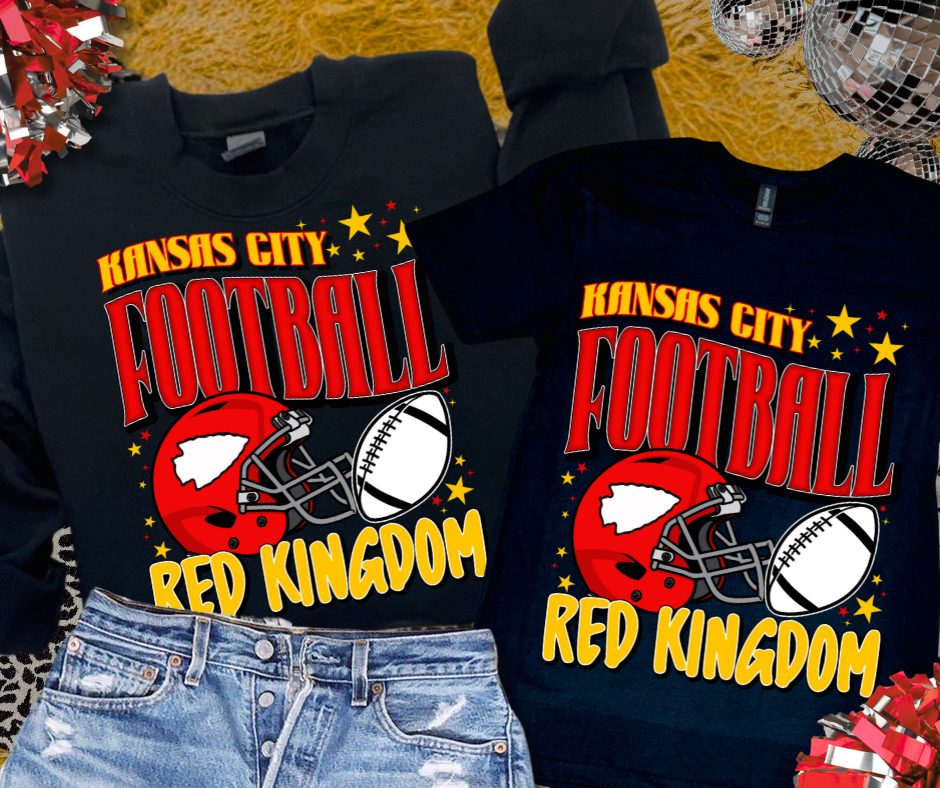 Red/Gold Kansas City Red Kingdom BLACK Sweatshirt or Tee - The Red Rival