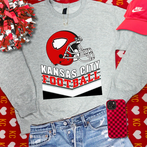 Old School Kansas City Football Sweatshirt or Tee - The Red Rival