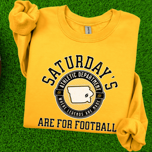 Black & White Saturday's Are For Football Gold Sweatshirt - The Red Rival