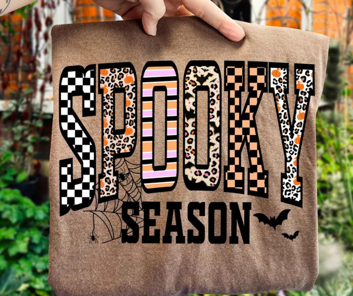 Spooky Season Halloween Letters (Pick Your Tee Color) - The Red Rival