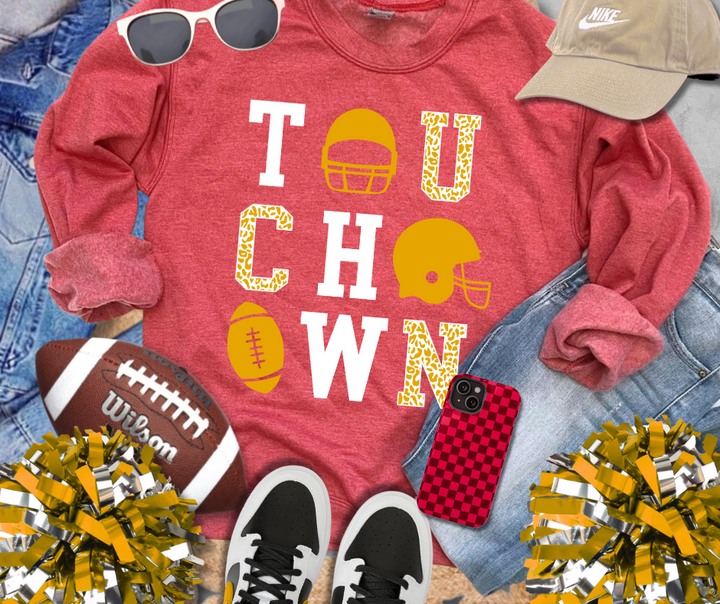 Yellow Touchdown Tee or Sweatshirt - The Red Rival