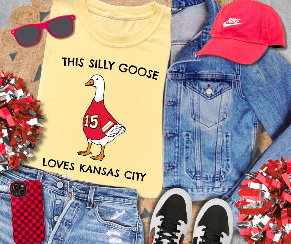 This Silly Goose Loves Kansas City-15 Goose Yellow Tee - The Red Rival